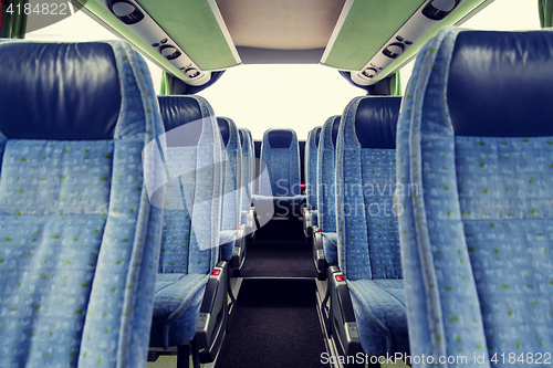 Image of travel bus interior and seats