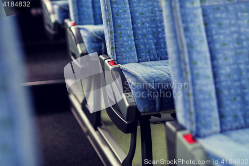 Image of travel bus interior and seats