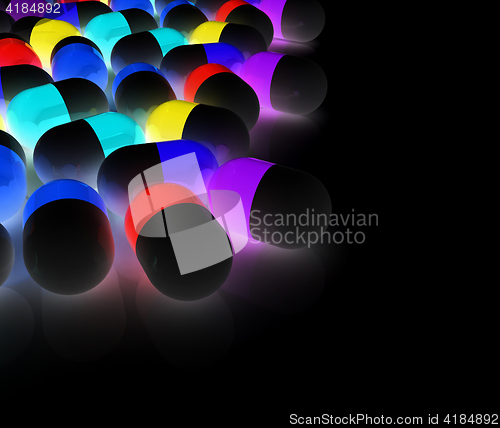 Image of Tablets background with space for your text. 3D illustration