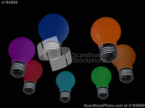 Image of lamps. 3D illustration