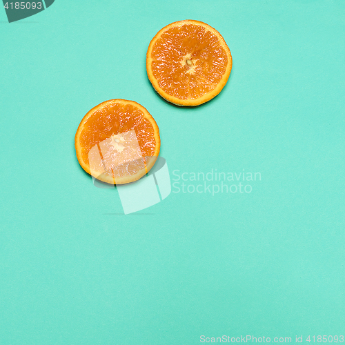 Image of Ripe Mandarin fruit peeled open