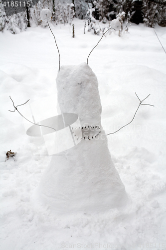 Image of funny alien snowman