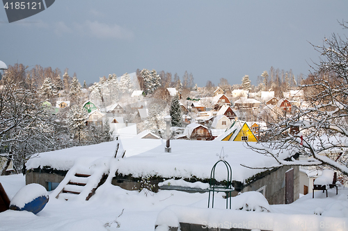 Image of suburban settlement winter view