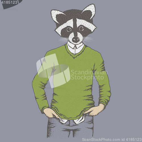 Image of Raccoon vector illustration