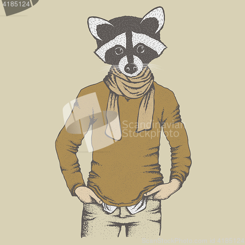 Image of Raccoon vector illustration