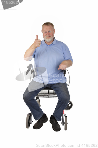 Image of Male Senior with Rollator