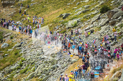 Image of The Peloton in Mountains - Tour de France 2016