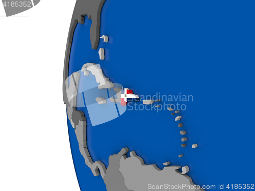 Image of Dominican Republic on globe