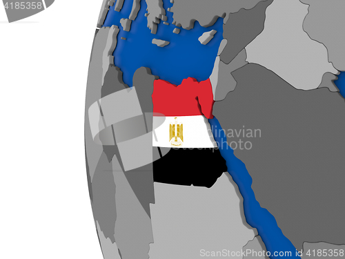 Image of Egypt on globe