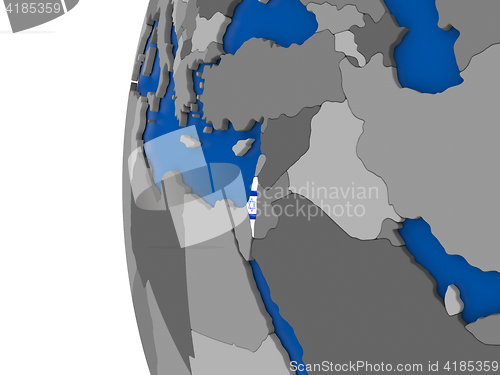 Image of Israel on globe