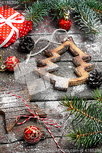 Image of Homemade wooden Christmas ornaments