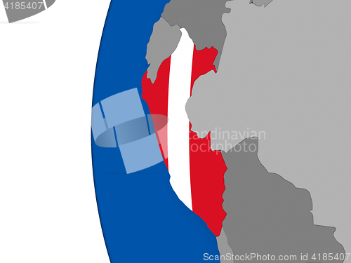 Image of Peru on globe