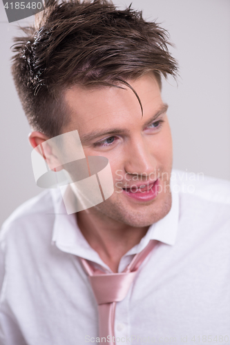 Image of Portrait of a young handsome man