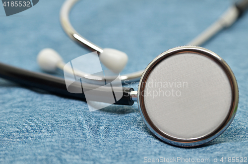 Image of Medical Stethoscope on a blue background