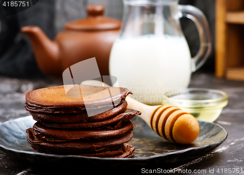 Image of chocolate pancakes
