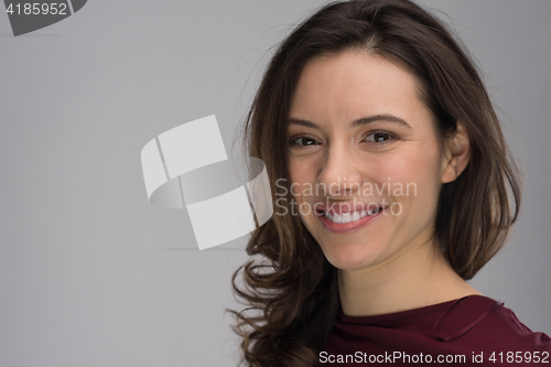 Image of portrait of a young brunette woman