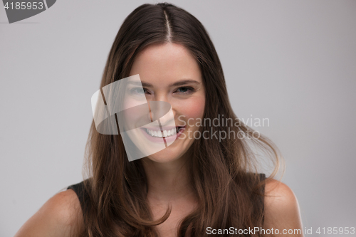 Image of portrait  of beautiful young brunette woman