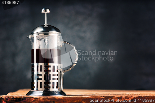 Image of Hot tea in glass teapot