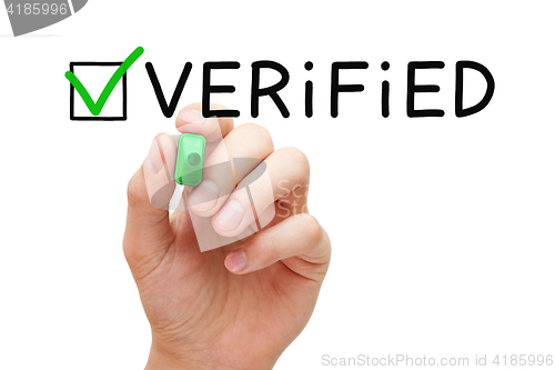 Image of Verified Green Check Mark Concept