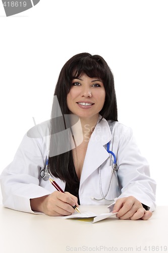 Image of Doctor writing  prescription