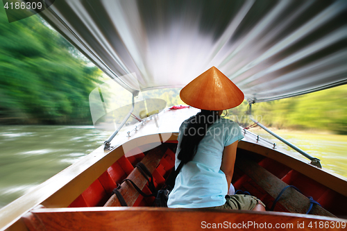 Image of Taxi boats that use in Thailand