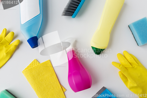 Image of cleaning stuff on white background