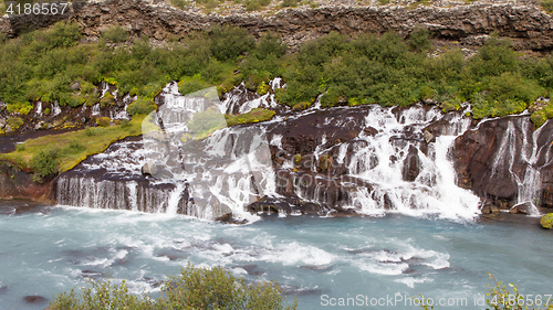 Image of Hraunfossar waterfalls in Iceland