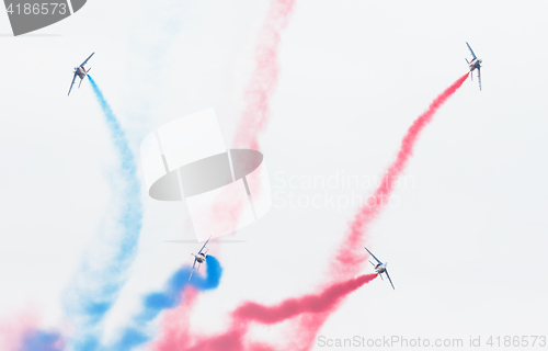 Image of LEEUWARDEN, THE NETHERLANDS-JUNE 11, 2016: Pilots of Patrouille 