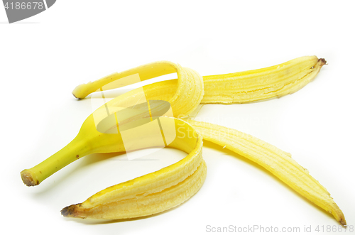 Image of Peeled banana skin