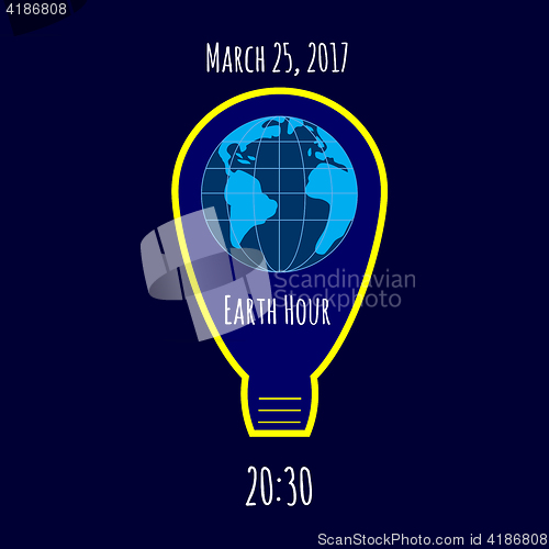 Image of Earth Hour environmental movement illustration