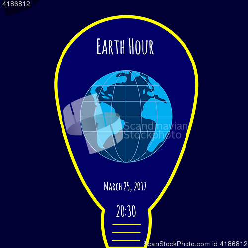 Image of Earth Hour environmental movement illustration