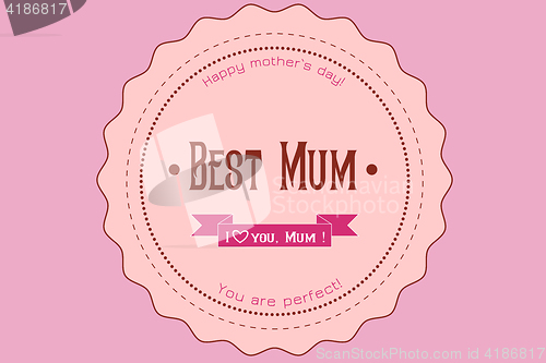 Image of Happy Mothers Day ribbon badge