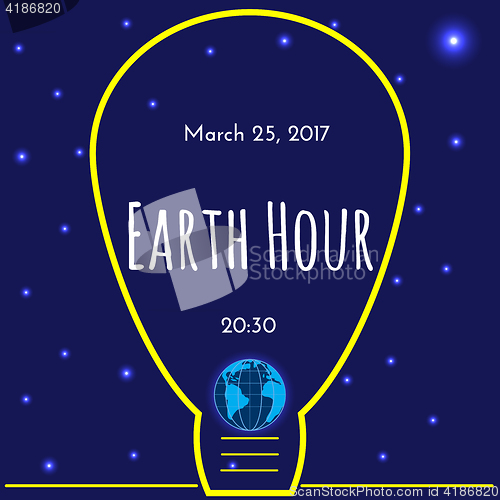 Image of Earth Hour environmental movement illustration