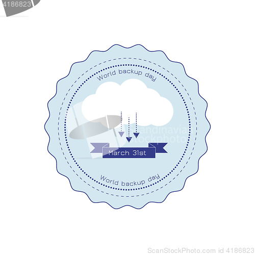 Image of Backup and restore data cloud ribbon badge