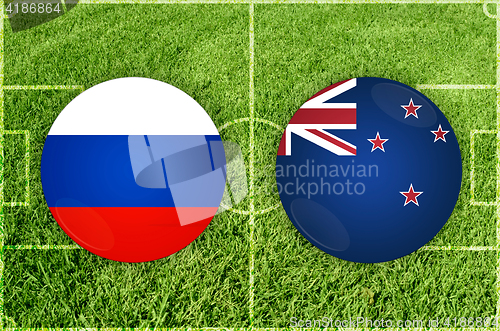 Image of Russia vs New Zealand football match