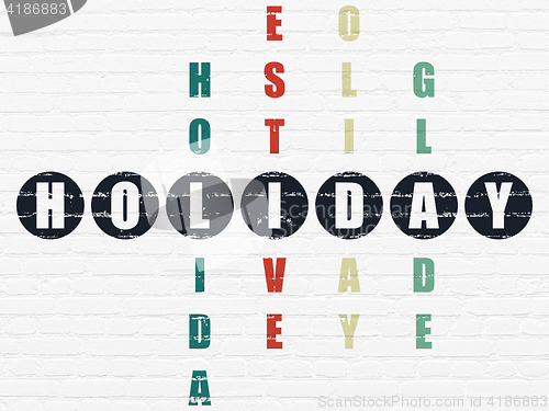 Image of Holiday concept: Holiday in Crossword Puzzle