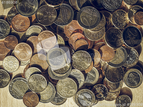 Image of Vintage Many Euro coins