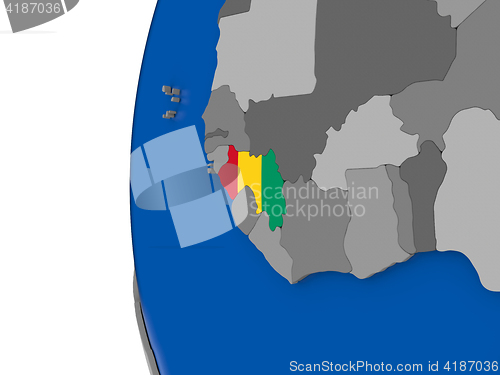 Image of Guinea on globe