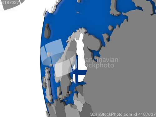 Image of Finland on globe