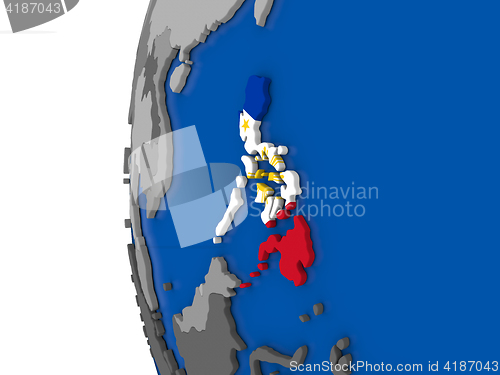 Image of Philippines on globe