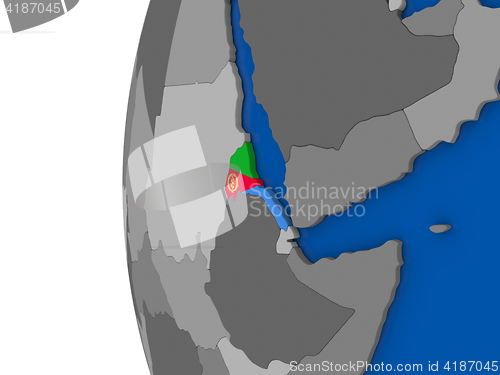 Image of Eritrea on globe