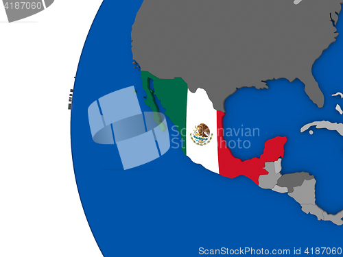 Image of Mexico on globe