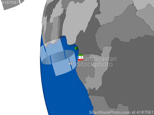 Image of Equatorial Guinea on globe