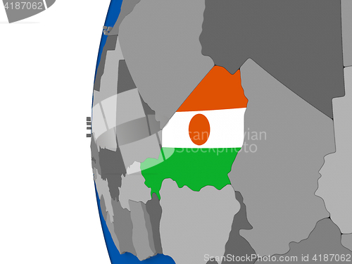 Image of Niger on globe