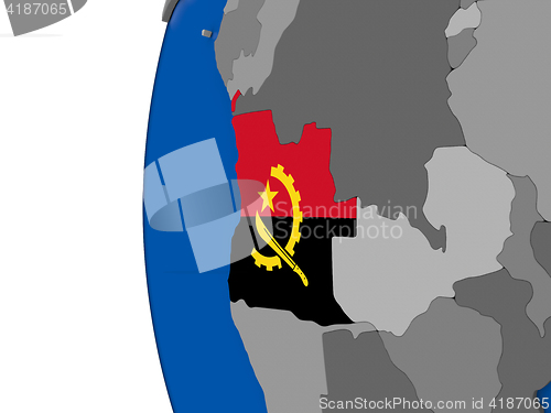 Image of Angola on globe