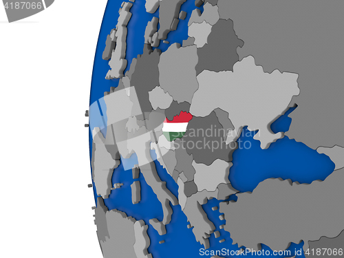 Image of Hungary on globe