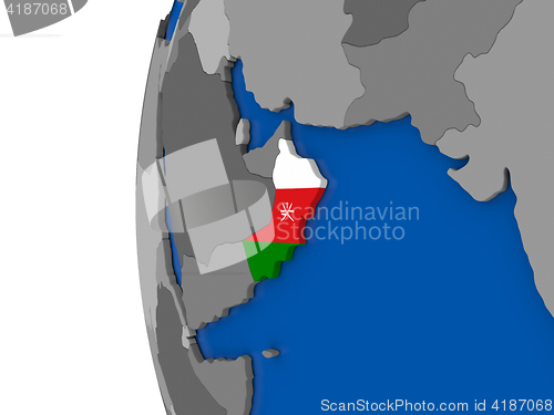 Image of Oman on globe