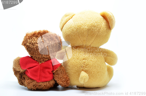 Image of Back view of teddy bear