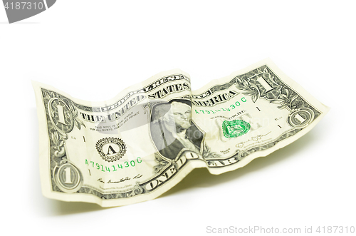 Image of Crumple wrinkled dollar