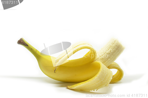 Image of Peeled yellow banana